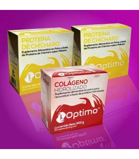 Paquete 6 #QuedateEnCasa - 2 Cajas de Proteína de Chícharo sabor Plátano y 1 Caja de Colágeno Hidrolizado