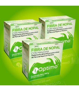 Paquete 9 #QuedateEnCasa - 3 Cajas de Fibra de nopal con manzana en polvo