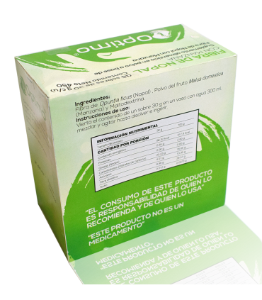 Fibra de Nopal - caja de 450g - reverso